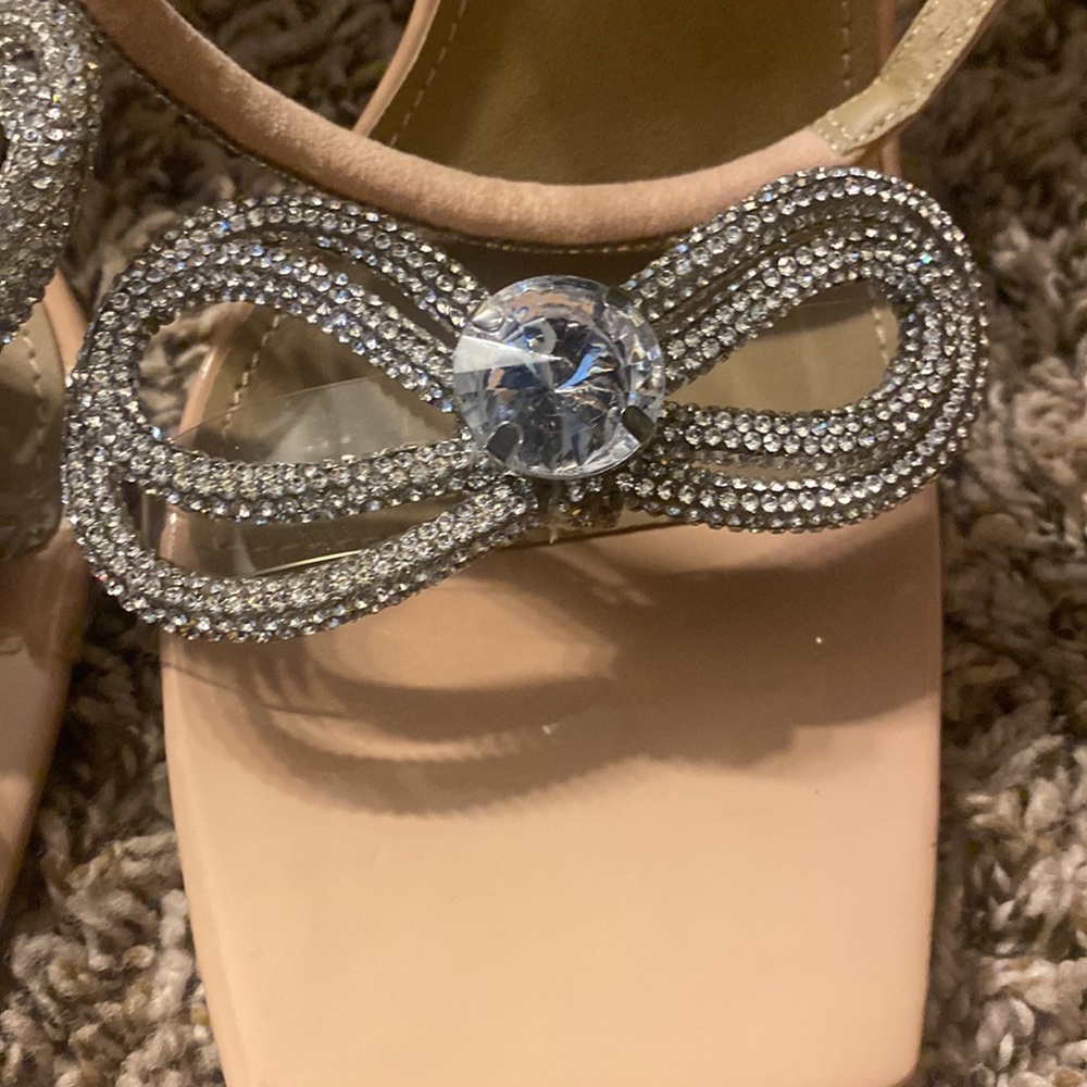 5’in Brand New Tied Together Embellished ankle strapped and Bow - Picture 7 of 11